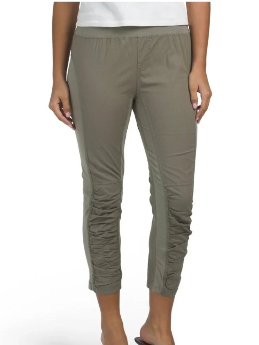 XCVI Malanda Pants Size S NWT Hillside Ruched Stretch Cropped High Rise